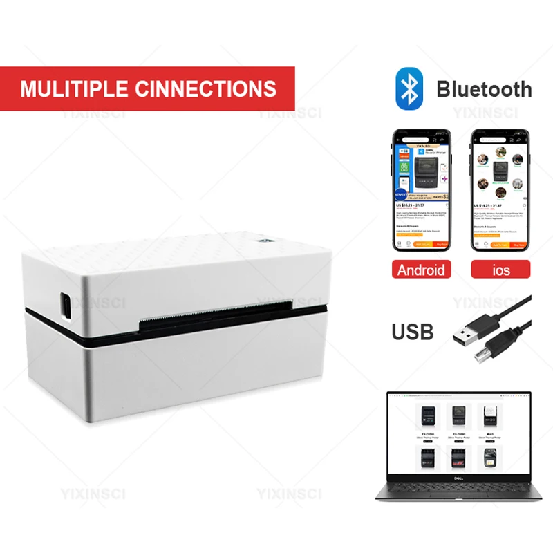 Термопринтер для этикеток 4 дюйма USB Bluetooth |