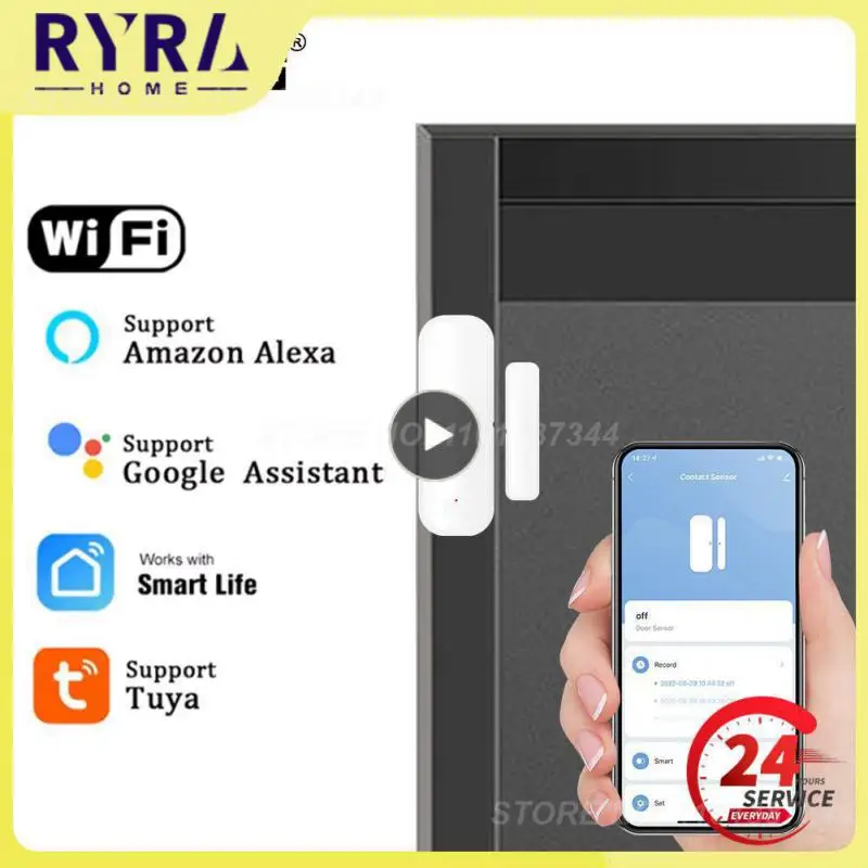 

1~10PCS Window Sensor Independent Magnetic Work With Google Home Alexa Smart Door Sensor Smart Life Smart Life App Tuya Wifi