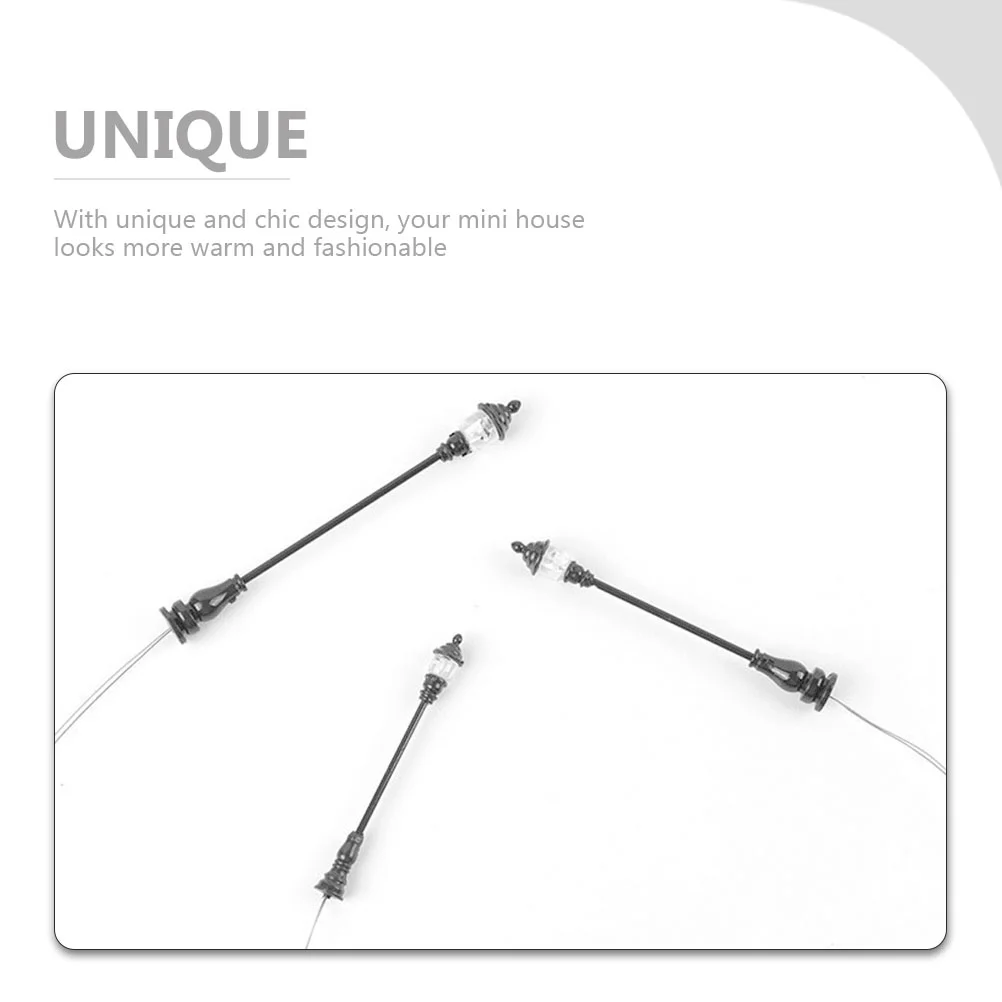 Премиум 5 шт. Имитация миниатюрной модели уличного фонаря для украшения мини-дома