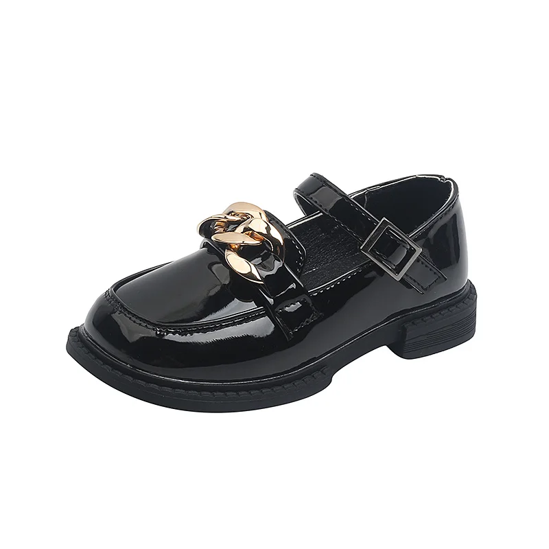 

2022 New Girls Mary Janes Belt Buckle Shallow Shoes Thick Heels Square Toe Flats Children’s Japanese Style Vintage School Shoes