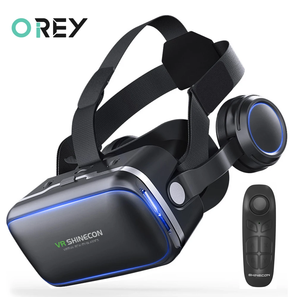 

2022 New VR Shinecon 6.0 Virtual Reality Glasses 3D VR Glasses Stereo Helmet Headset With Remote Control for IOS Android Phone