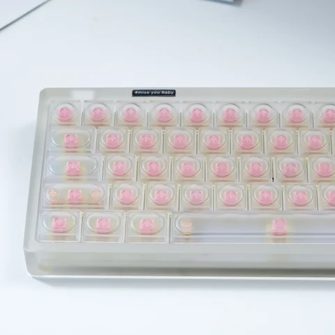 KBDiy Toy Прозрачный колпачок для клавиш PBT Низкопрофильный 115 колпачков для клавиш Custom Gamer для игровых механических колпачков для клавиш 61/68/84/108