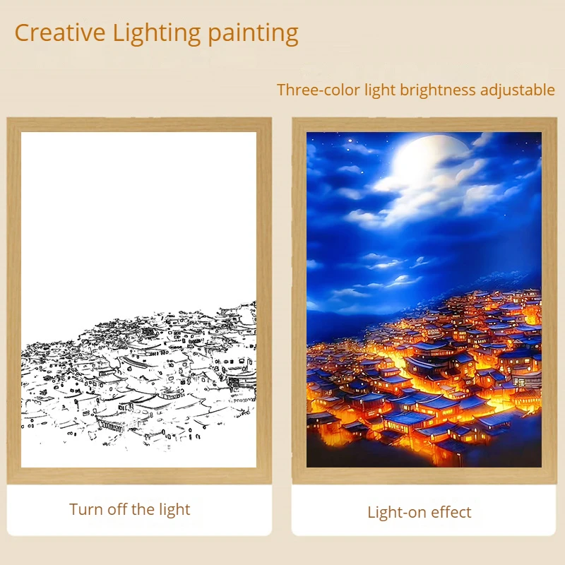 Светящиеся аниме настенные бра INS деревянная фоторамка с подсветкой ночники