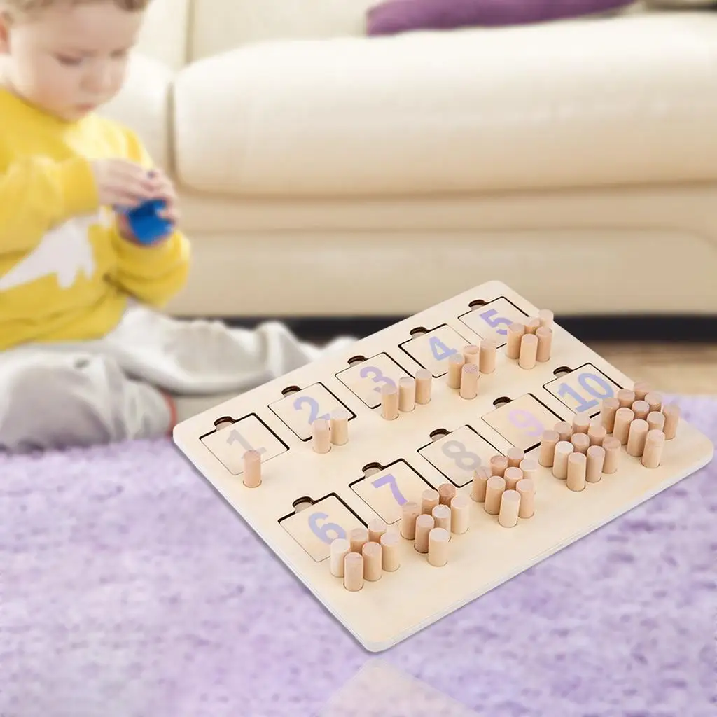 

Детские деревянные математические игрушки Монтессори, доска-головоломка с числами для детей 2-5 лет