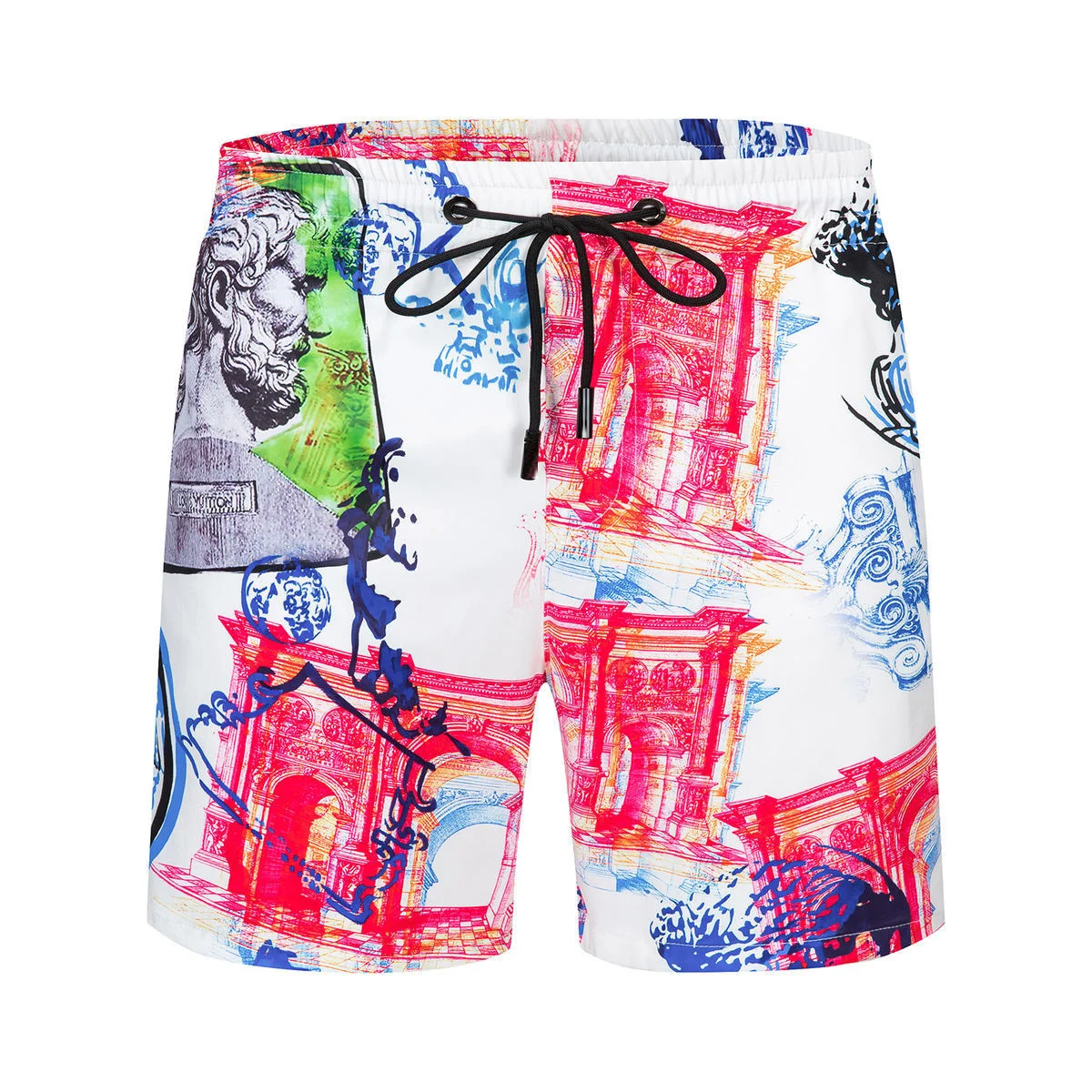 

Summer 2023 Men's Short Sports Leisure Breathable Abstract Print Beach Shorts Bermuda Homme Short Pantalon Court Ropa Hombre