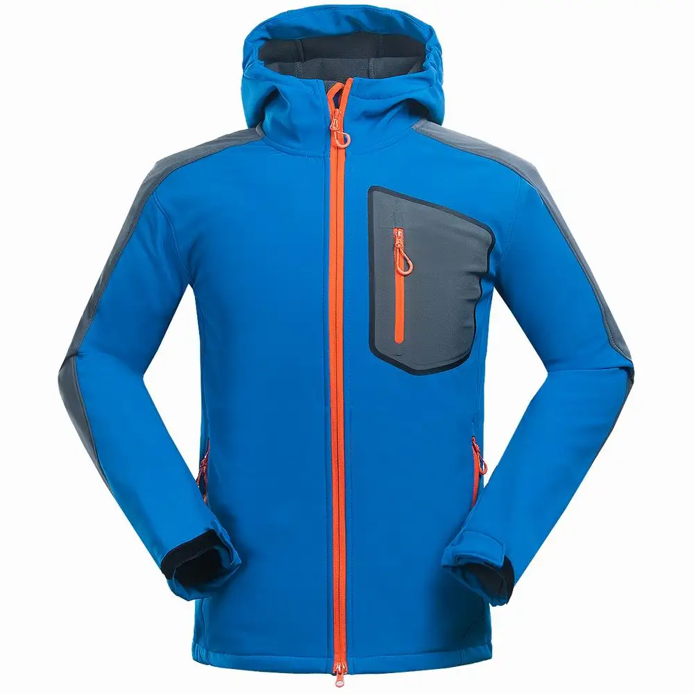 

2022 New Softshell Jacket Men Waterproof Fleece Thermal Outdoor Hooded Hiking Coat Ski Trekking Camping Hoodie Man Clothes