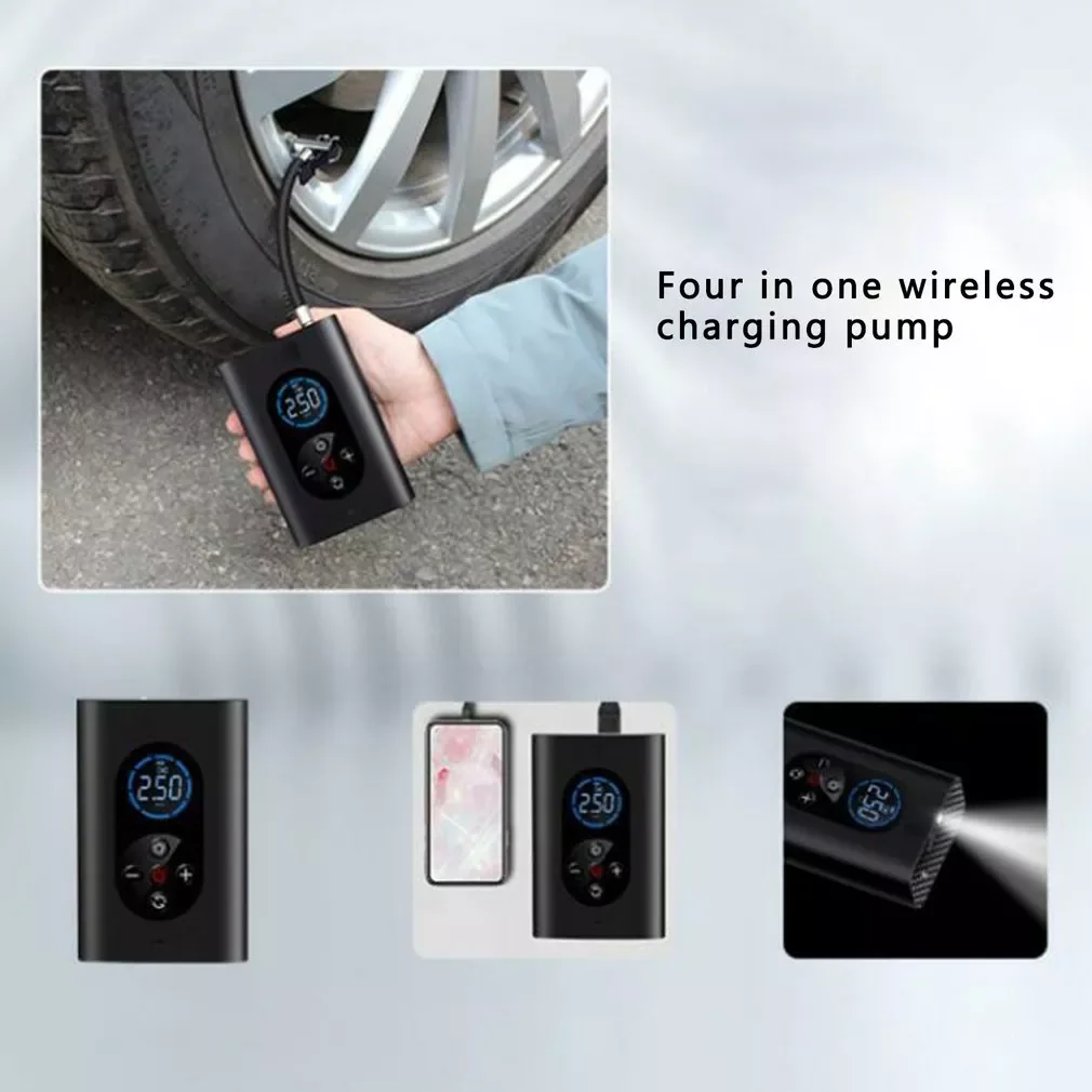 Portable Car Air Compressor Electric Wireless Tire Inflator Air Pump Rechargeable Digital 150PSI Auto for Car Motorcycle Balls enlarge