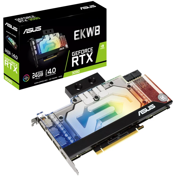 

EKWB GeForce RTX 3090 24GB GDDR6X Gaming Graphics Card with PCIe 4.0 Auto-Extreme Technology and Water Block