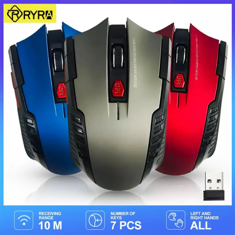 Беспроводная оптическая мышь RYRA 2 4 ГГц с Bluetooth USB-приемником геймерская 1600DPI для
