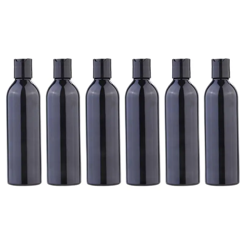 

6pcs 5colors 250ml Liquid Sample Container With Press Type Lid Travel Cosmetic Lotion Shampoo Storage Vial PET Empty Bottle