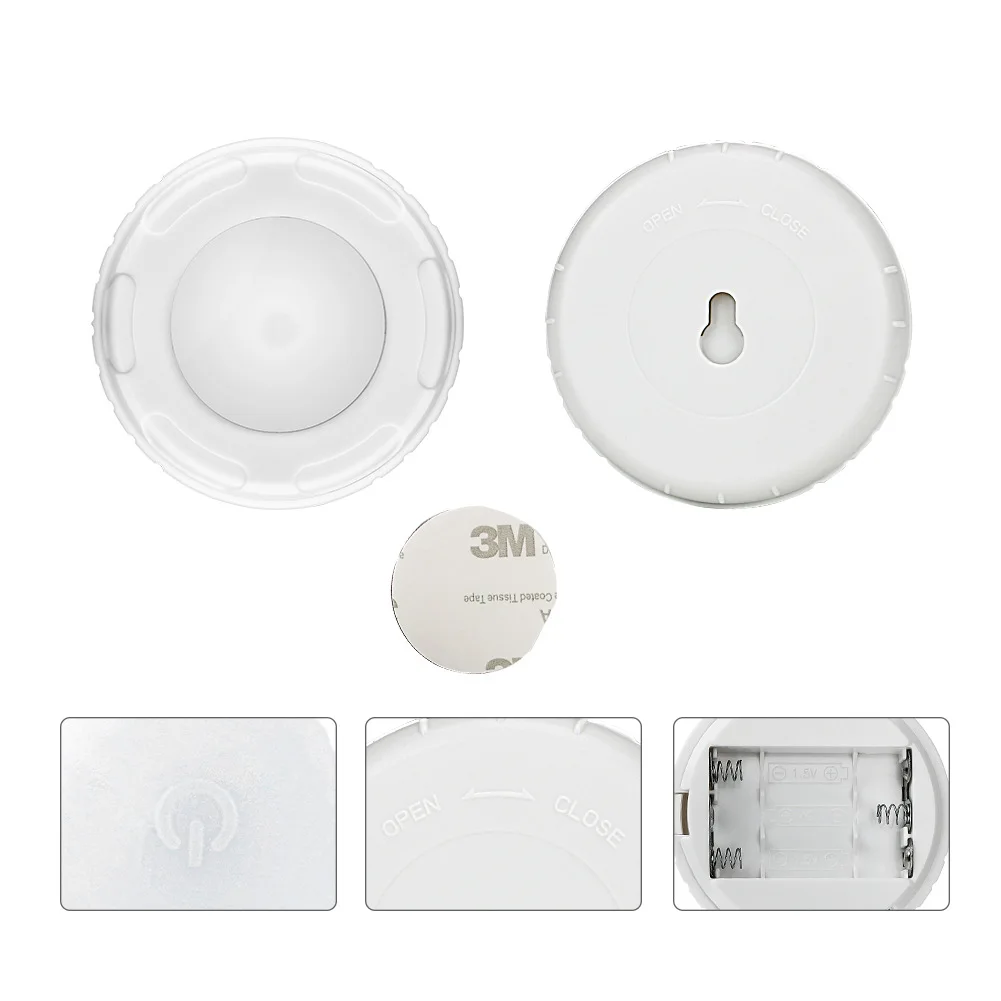 

New LED Battery Small Night Light Mini Home Bedroom Corridor Wardrobe Cold White Warm Yellow