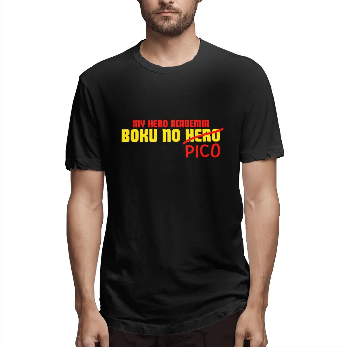 

Boku No Pico Not Boku No Hero Academia Hentai Anime Men's T Shirt Novelty Tee Shirt Short Sleeve Pure Cotton Classic Clothes
