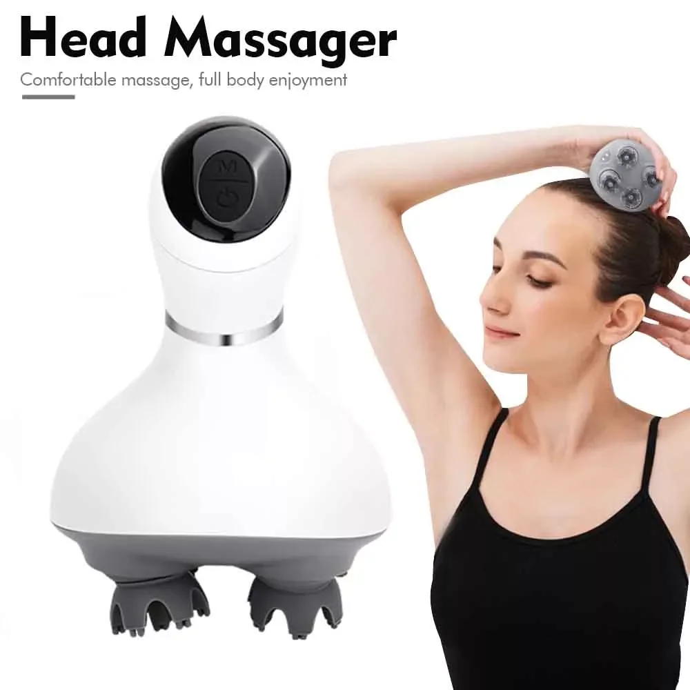 

3D Waterproof Electric Head Massager Wireless Scalp Massage Health Care Prevent Hair Loss Body Shoudler Back Vibration Massage
