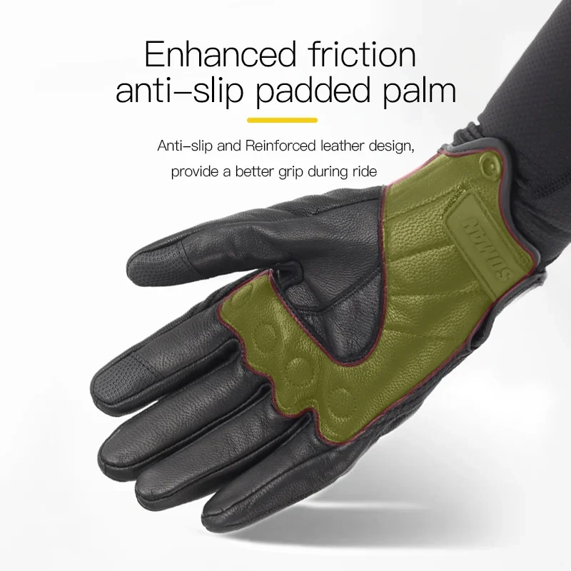 SOMAN мотоциклетные перчатки кожаные мужские и женские Guantes Moto водонепроницаемые