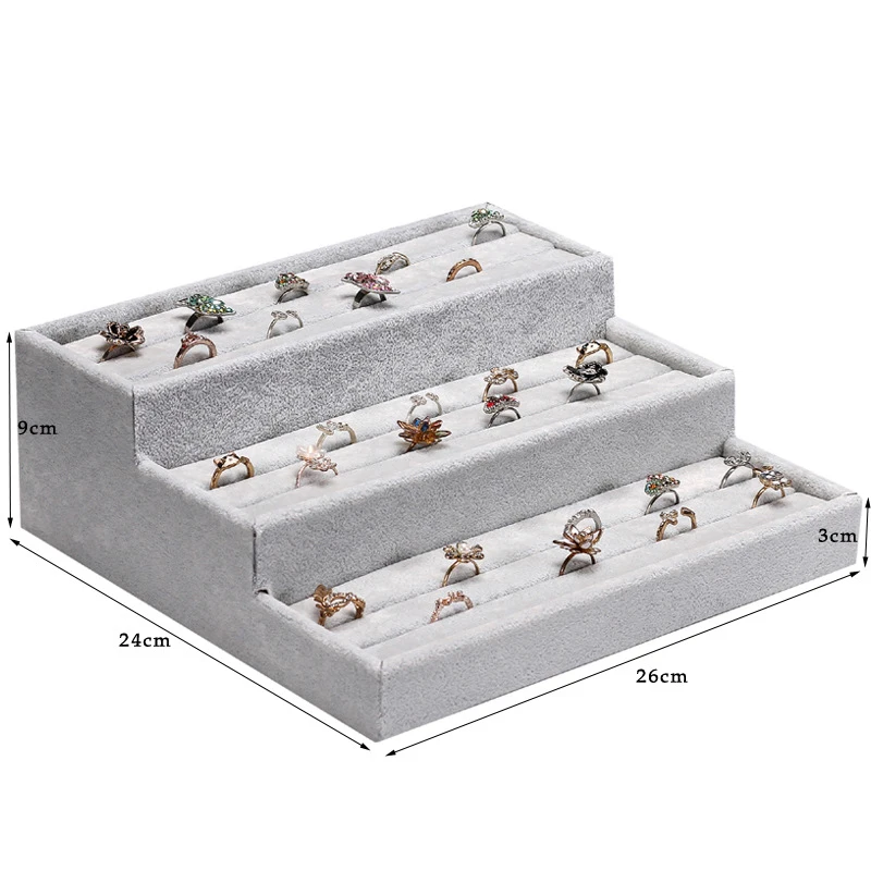 Ring Bracelet Organizer Display Tray Jewelry Watch Pillow Decoration Tray 3Layers Jewrlry Display Stand Bangle Holder Pallet