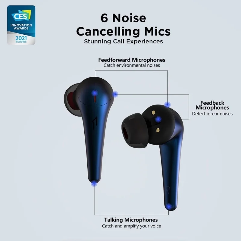 Najtaniej 1MORE Comfobuds Pro ANC Redukcja Szumów Bluetooth 5.0 TWS Słuchawki Bezprzewodowe QuietMax 13.4mm Bass Dynamiczne Słuchawki Do Gier AAC