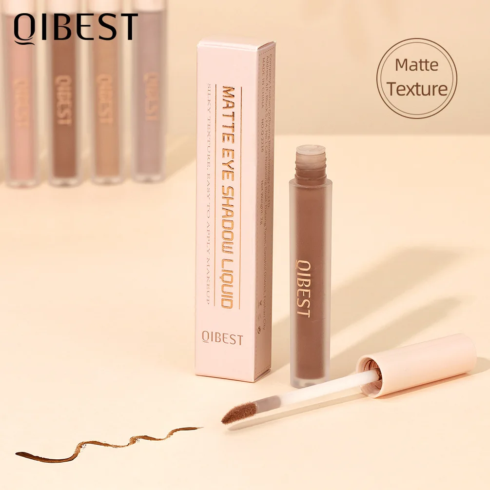 

QIBEST 8 Colors Liquid Eyeshadow Matte Eyeshadow Gradient Velvet Eye Shadow Pigments Long Lasting Professional Makeup