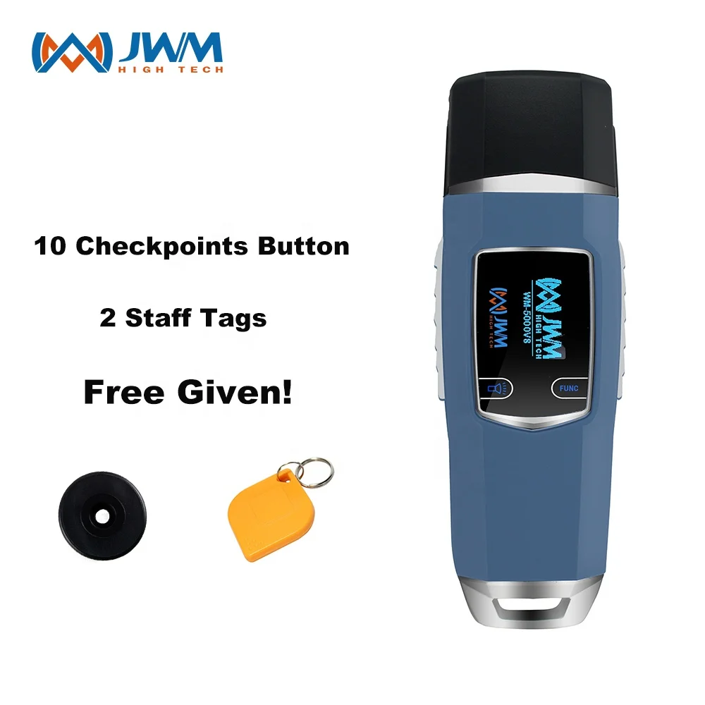 

Handheld RFID Flashlight Watchman Security Alarm System