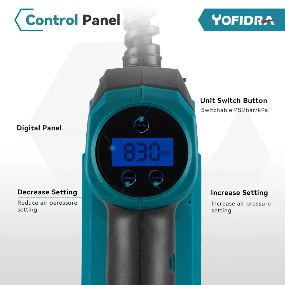 Портативный Беспроводной Электрический Воздушный Насос Высокого Давления Без