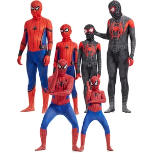 Новый костюм для косплея на Хэллоуин, комбинезон супергероя, детский и взрослый костюм Человека-паука, костюм для косплея, комбинезон, подарок