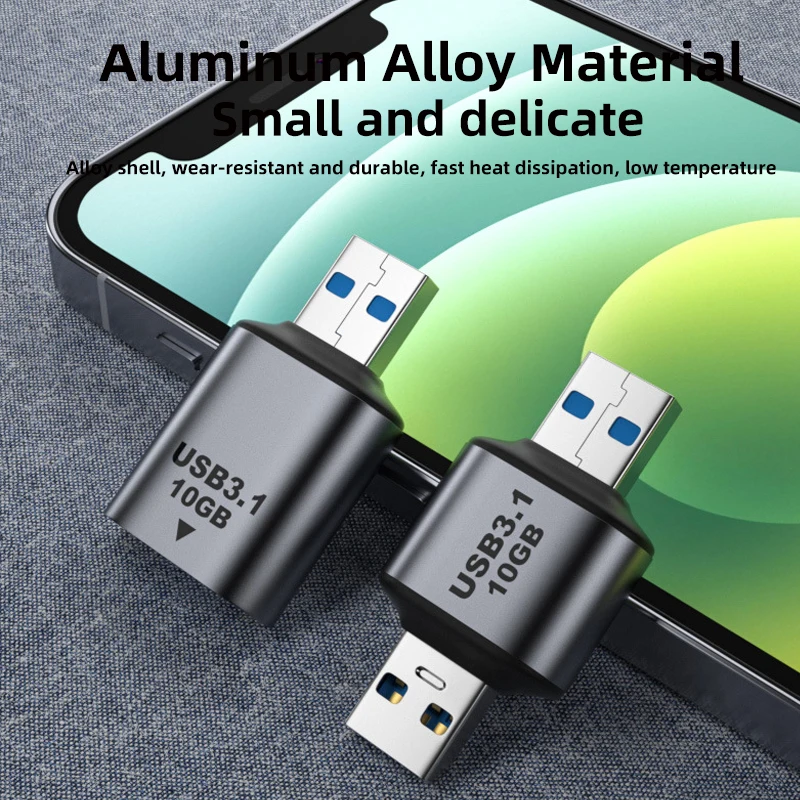 Конвертер USB 3.1 в Type C OTG Mini Адаптер папа-мама Gen 2 высокоскоростной разъем для