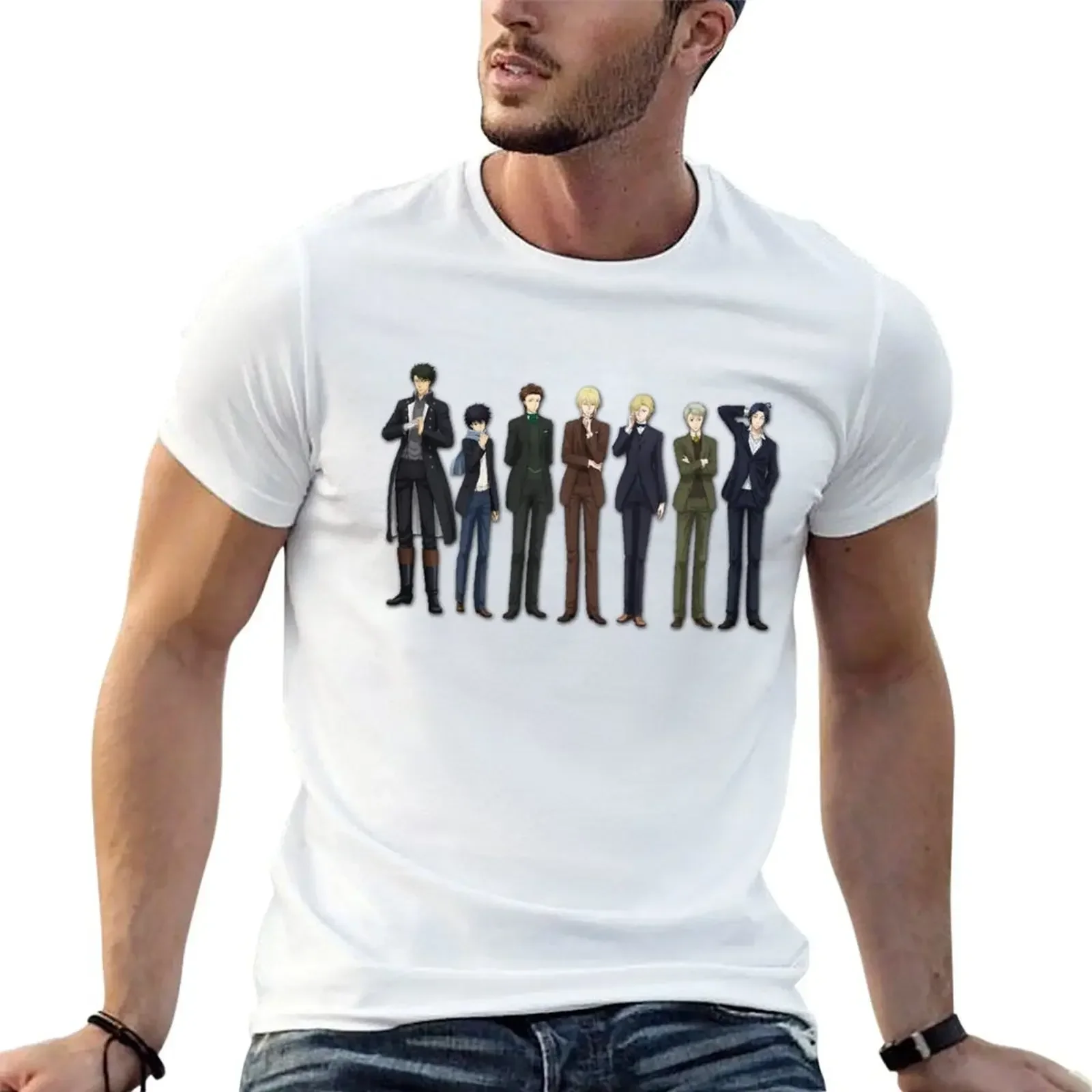 Футболка Yuukoku no Moriarty футболка с рисунком винтажная дешевая аниме мужские