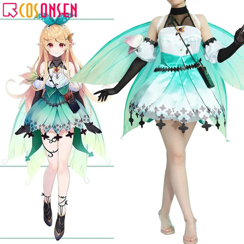 Фото Vtuber Nijisanji Pomu Rainpuff Косплей Костюм Аниме Игровой Костюм Прекрасное Платье Горничной Крыло Униформа Костюмы Для Хэллоуина №1