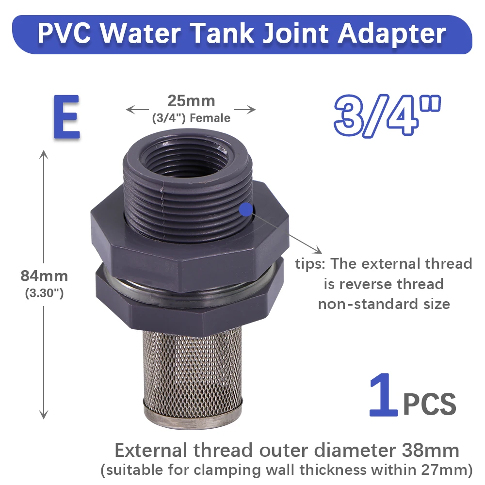 

Соединительный Фитинг Для Водяного Бака С Внутренней Резьбой 1/2'/3/4'/1', Нержавеющая Сталь, Фильтр, Адаптер Для Садового По...