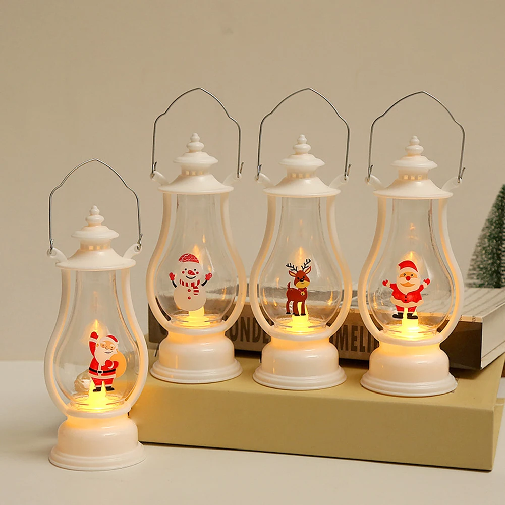 

1PC Christmas Electronic Candle Light Christmas Outdoor Hanging Lantern Atmosphere Candlestick Ornament Night Light Home Decor