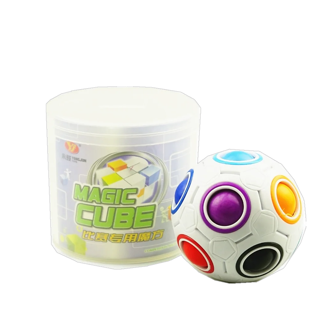 Yongjun Creative Magic Cube Speed Rainbow Puzzles Ball Football cubo magico Educational Learning Toys for Children Kids Toys boy