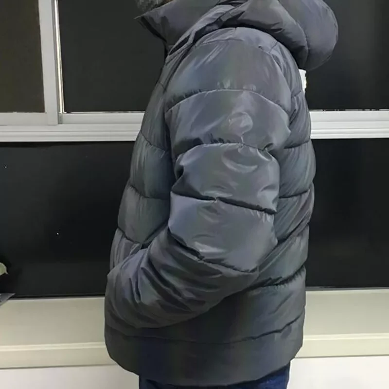 New2022 Hooded Reflective Jacket Loose Glowing Parka Winter Women Luminous Casual Coat padded Hoodies Warm Streetwear Coat