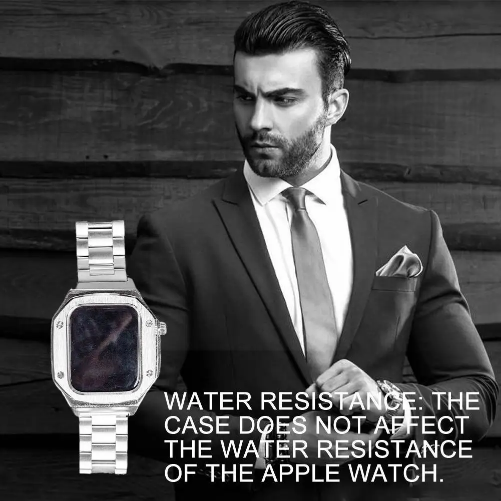 

For 7 Steel Band Strap For Series 7 Se 6 5 4 3 2 1 38 44mm 45mm Metal Strap For Men H9y4