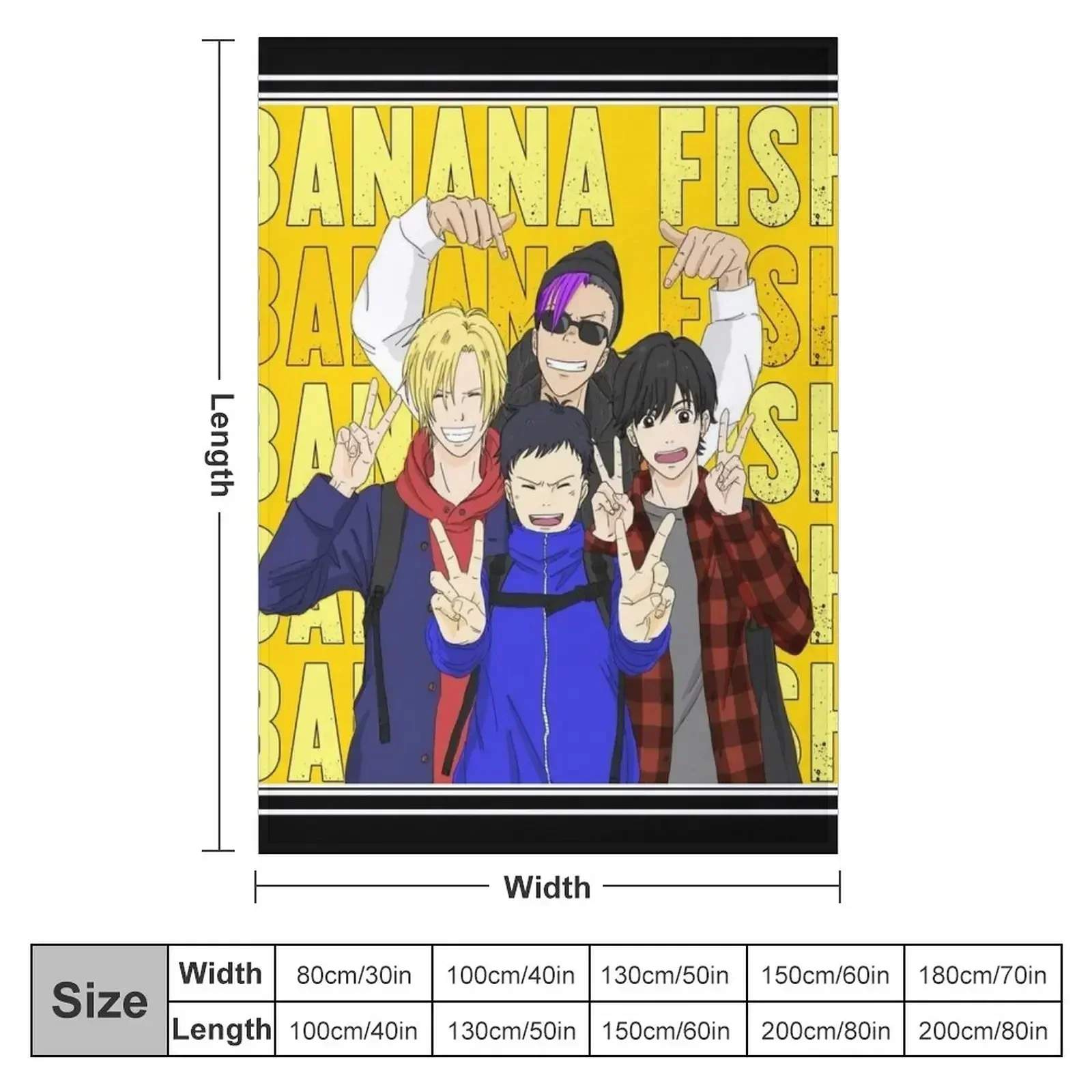 Одеяло Banana Fish Gang забавный подарок теплые зимние одеяла для пикника Retros