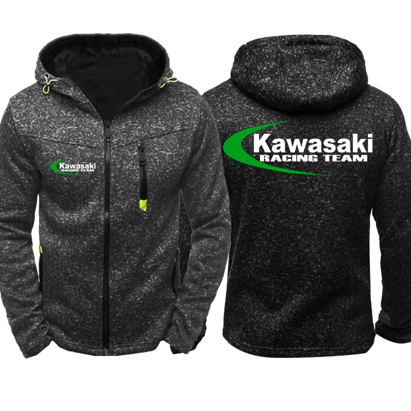 

Kawasaki fashion Men's hoodie Fashion Outwear Jacket Zipper Hooded High Quality hip hop Harajuku Casual Hoody sweatshirts