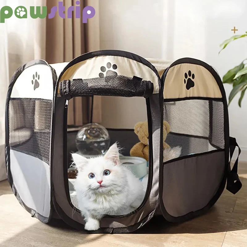 

Portable Folding Pet Tent Oxford Cloth Durable Pet Kennel For Small Medium Cats Dogs Breathable Dog Fence Pet Cat Birthing Room