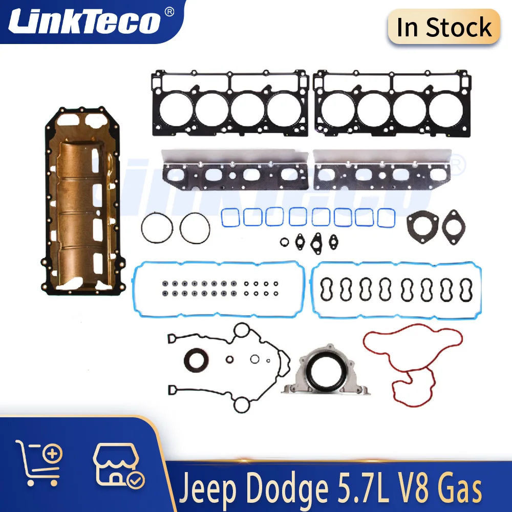 

Полный комплект прокладок деталей двигателя, подходит для 5,7 л V8 GAS для Chrysler 300 Dodge Challenger Charger Durango Jeep Grand Cherokee 5,7 л 09-15