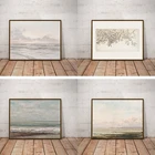 Inky морской пейзаж винтажная картина маслом на холсте постер береговой пейзаж воспроизведение картин домашнее настенное Искусство Декор