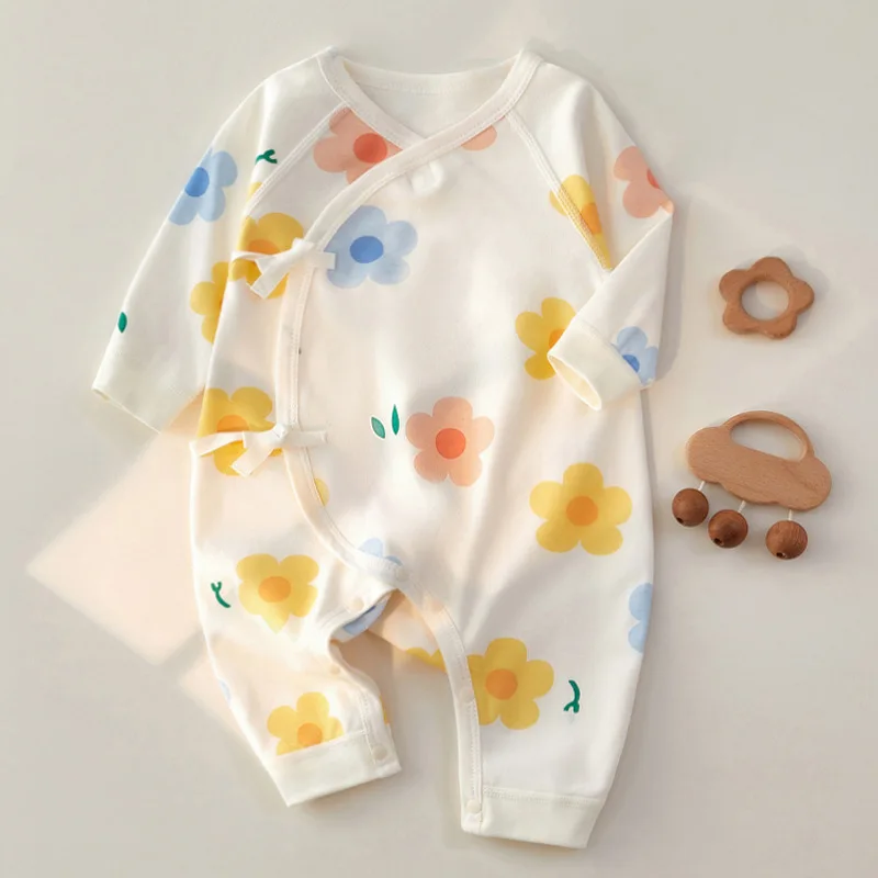 

Autumn Newborn Baby Girls Rompers Long Sleeve Cotton Baby Romper Cute Baby Girl Jumpsuit Clothes Floral Infant Clothing Outfits