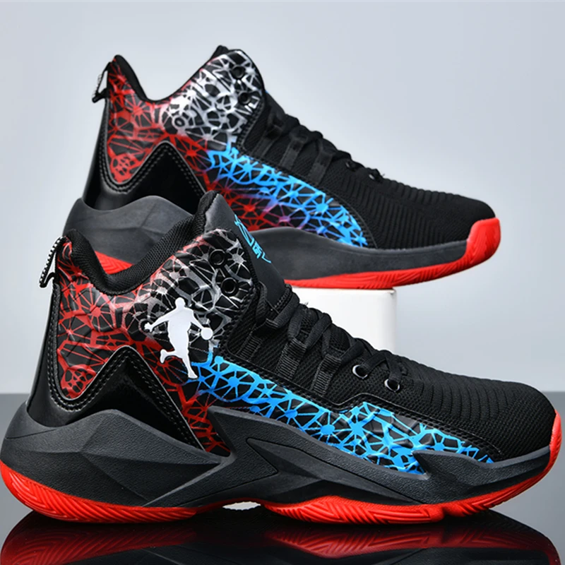 Men's Basketball Shoes Breathable Cushioning Non-Slip Wearable Sports Shoes Gym Training Athletic Basketball Sneakers for Women