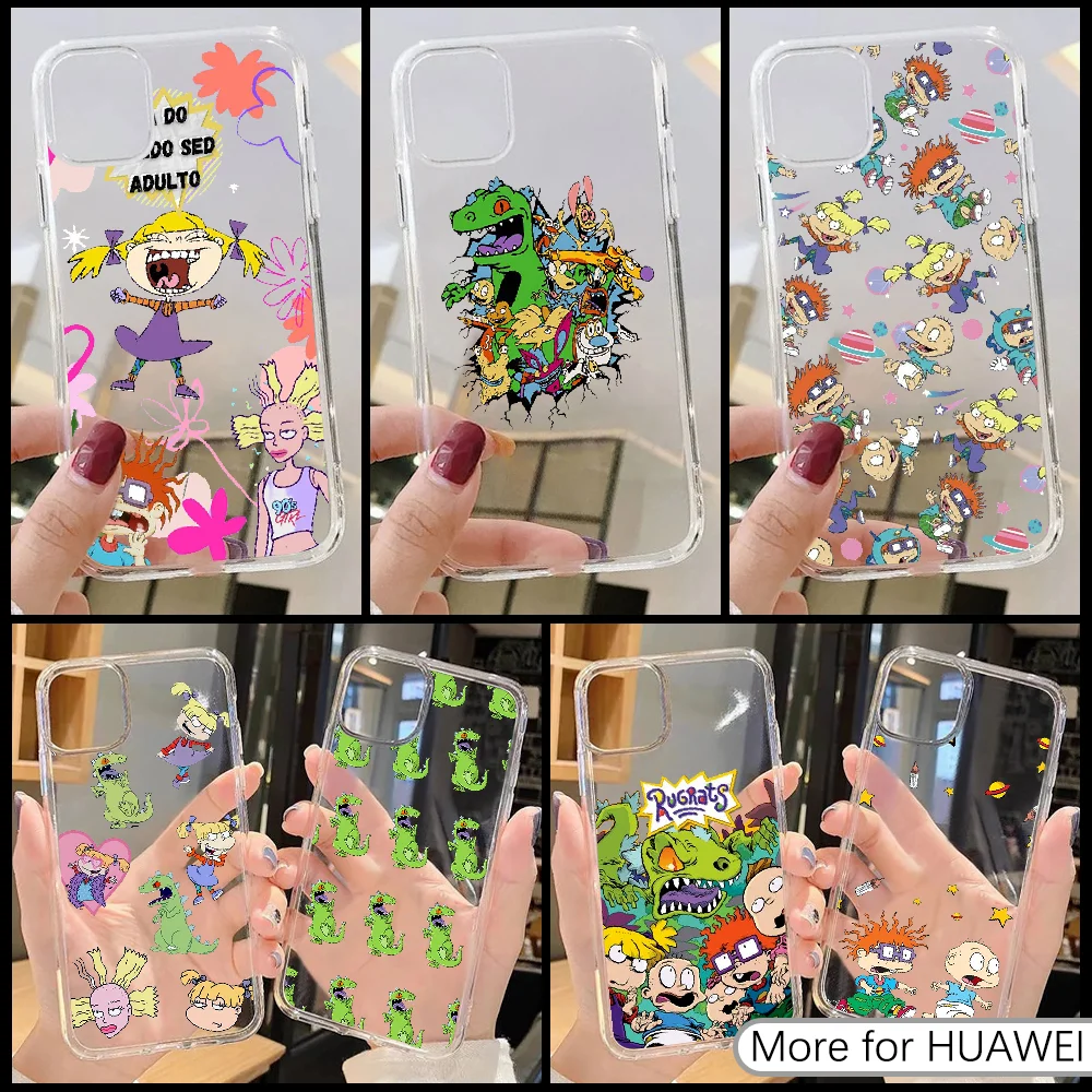 

Мультяшный детский чехол Rugrats для телефона Huawei P Mate P10 P20 P30 P40 10 20 Smart Z Pro Lite 2019 прозрачный Модный чехол
