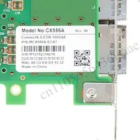 Фото Сетевая карта MCX556A-ECAT CX556A ConnectX-5 100G с двумя портами QSFP28, PCIe 3.0 x16, адаптер VPI №1