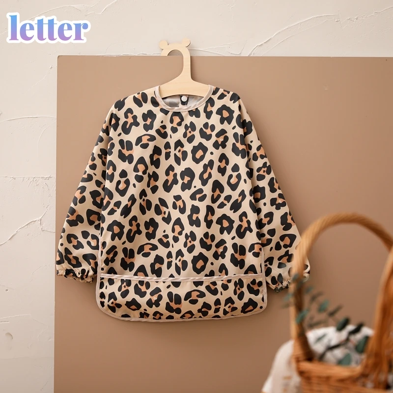 

NEW 1Pc Baby Bibs Waterproof Bibs Infant Feeding Eating Bib With Pocket Art Smock Washable Long Sleeve Apron Toddler Burp Cloth