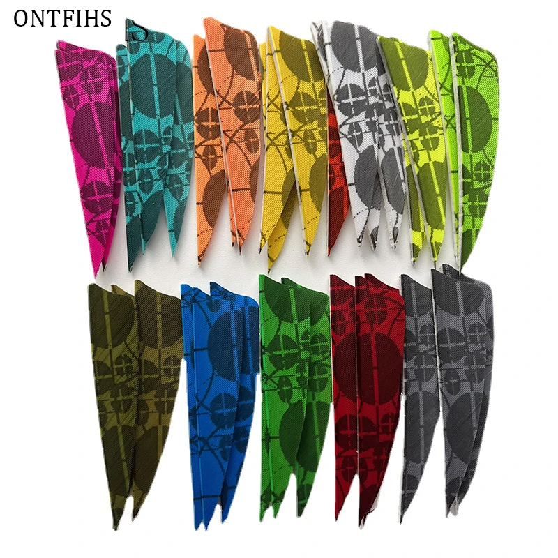 

50 Pcs 3 Inch 14 Colors Shield Turkey Feathers Arrow Feather Fletching For Any Wooden & Bamboo Arrow For Archery Hunting