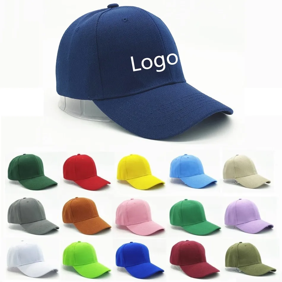 Custom Solid casual acrylic trucker hat diy print embroidery logo baseball cap Unisex women men sports hat Hip hop snapback hats