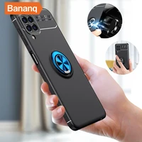 bananq shockproof case for samsung a12 a21 a22 a51 a53 a32 a33 a73 5g metal ring stand phone back cover for galaxy m32 m42 m52