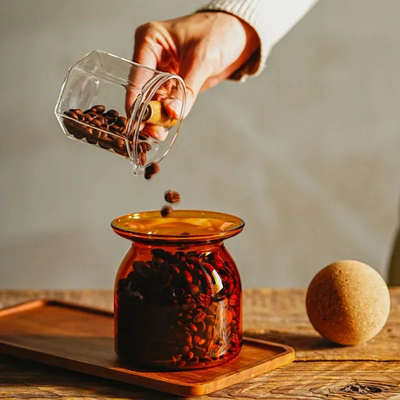 Термостойкая цветная стеклянная банка для хранения разнообразная зернистая