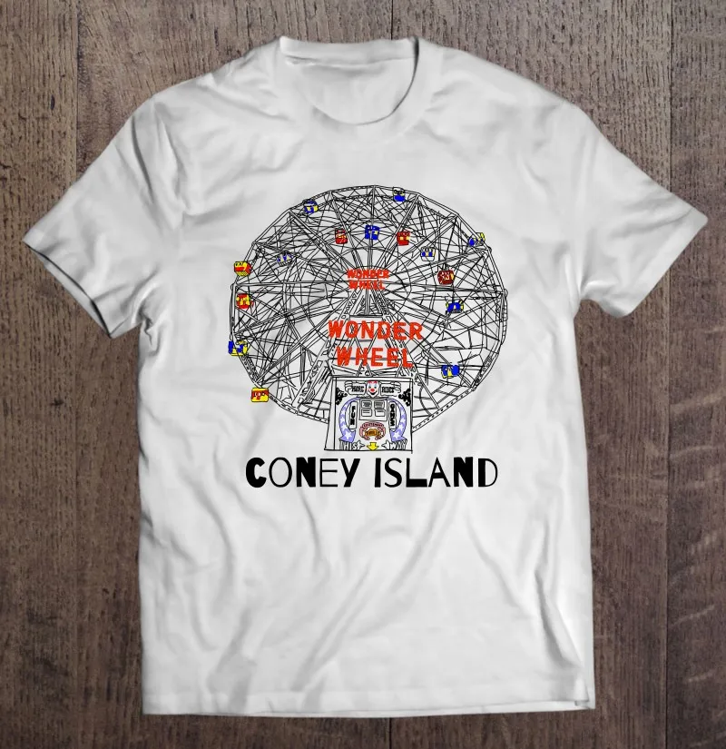 

Coney Island Brooklyn New York City Ferris Wheel T-Shirt Blank Plus Size Anime Manga Men'S Clothes Men'S Shirt Shirt Men Shirt