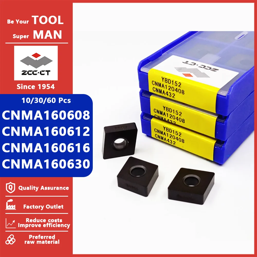 ZCCCT CNMA160608 CNMA160612 CNMA160616 CNMA160630 CNMA190612 CNMA190616 CNMA Carbide Inserts Cutting Tool CNC Lathe Cutter