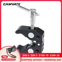 camvate super clamp crab pliers clip with 14 20 38 16 threaded holes for articulating arm ball head moniter vedio light