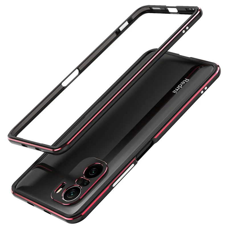 

Hot Dual Color Aluminum Metal Bumper Case For Redmi K40 Pro Plus POCO F3 Pro Border Cover CASE Carmera+Frame Protector
